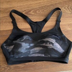 Black Camouflage Racerback Sports Bra
